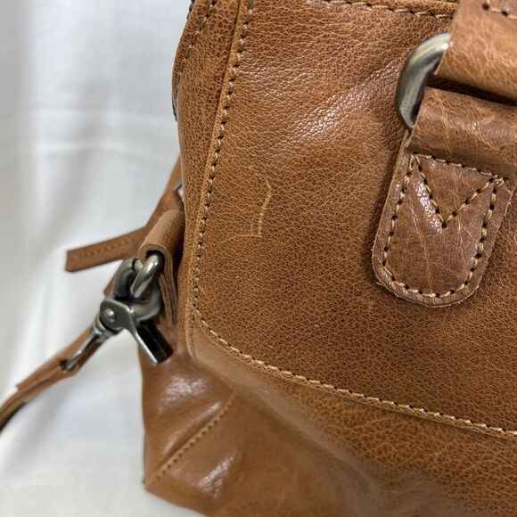 Spikes & Sparrow Handbag Crossbody 100% Leather Camel NEW (scuffs) - Picture 6 of 12